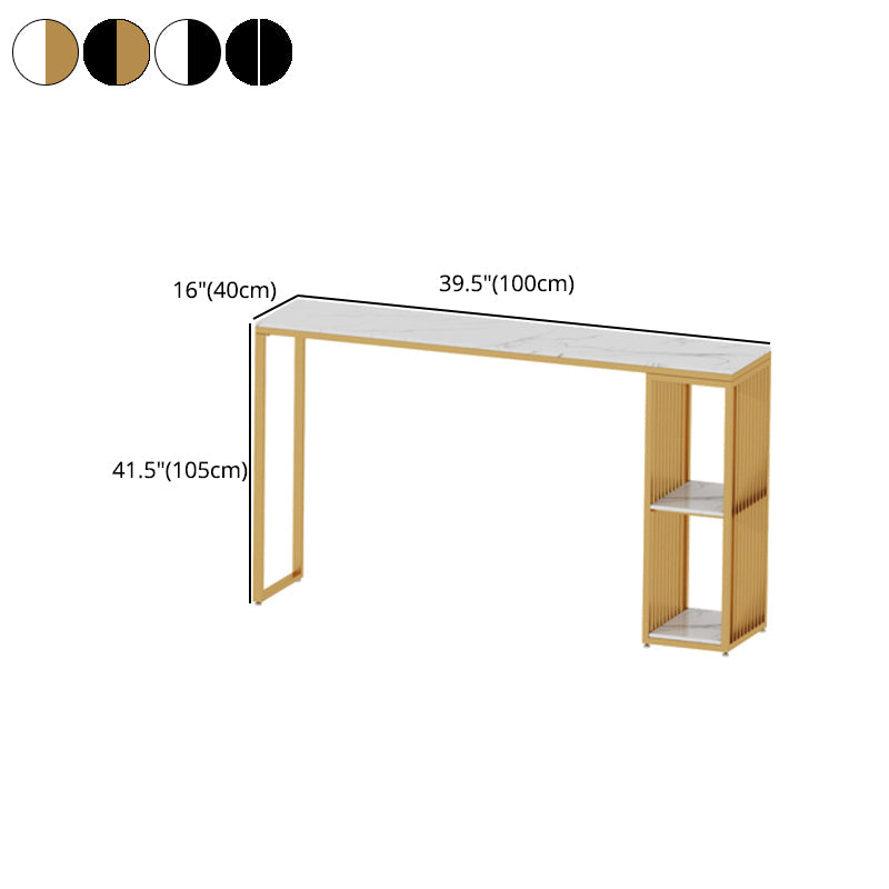 Modern Bar Table 42-inch Height Artificial Marble Top Bistro Table Clearhalo 'Bar Furniture' 'Bar Tables' 'bar_tables' 'furn' 'furn_bar_tables' 'Furniture' 'furniture_bar_tables' 'Kitchen & Dining Furniture' 5002456