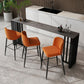 Industrial Style Bar Table Stone 42-inch Height Pub Table for Living Room 78.7"L x 15.7"W x 41.3"H Gray Without Chairs Clearhalo 'Bar Furniture' 'Bar Tables' 'bar_tables' 'furn' 'furn_bar_tables' 'Furniture' 'furniture_bar_tables' 'Kitchen & Dining Furniture' 5002459