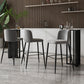 Industrial Style Bar Table Stone 42-inch Height Pub Table for Living Room 63"L x 15.7"W x 41.3"H White Without Chairs Clearhalo 'Bar Furniture' 'Bar Tables' 'bar_tables' 'furn' 'furn_bar_tables' 'Furniture' 'furniture_bar_tables' 'Kitchen & Dining Furniture' 5002462