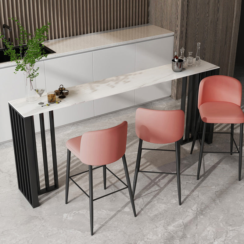 Industrial Style Bar Table Stone 42-inch Height Pub Table for Living Room Clearhalo 'Bar Furniture' 'Bar Tables' 'bar_tables' 'furn' 'furn_bar_tables' 'Furniture' 'furniture_bar_tables' 'Kitchen & Dining Furniture' 5002469