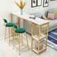 Marble Indoor Bistro Bar Table Storage Fixed Table Counter Wine Table with Storage 63"L x 15.7"W x 41.3"H Without Chairs Clearhalo 'Bar Furniture' 'Bar Tables' 'bar_tables' 'furn' 'furn_bar_tables' 'Furniture' 'furniture_bar_tables' 'Kitchen & Dining Furniture' 5002481