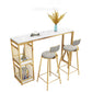Marble Indoor Bistro Bar Table Storage Fixed Table Counter Wine Table with Storage Clearhalo 'Bar Furniture' 'Bar Tables' 'bar_tables' 'furn' 'furn_bar_tables' 'Furniture' 'furniture_bar_tables' 'Kitchen & Dining Furniture' 5002483