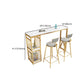 Marble Indoor Bistro Bar Table Storage Fixed Table Counter Wine Table with Storage Clearhalo 'Bar Furniture' 'Bar Tables' 'bar_tables' 'furn' 'furn_bar_tables' 'Furniture' 'furniture_bar_tables' 'Kitchen & Dining Furniture' 5002492