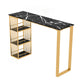 Nordic Bar Table Artificial Marble Top Pub Table with Cabinet for Dining Room Black Without Chairs Clearhalo 'Bar Furniture' 'Bar Tables' 'bar_tables' 'furn' 'furn_bar_tables' 'Furniture' 'furniture_bar_tables' 'Kitchen & Dining Furniture' 5002498