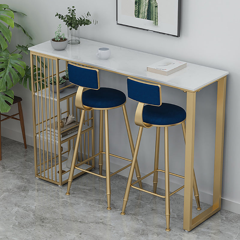 Nordic Bar Table Artificial Marble Top Pub Table with Cabinet for Dining Room Clearhalo 'Bar Furniture' 'Bar Tables' 'bar_tables' 'furn' 'furn_bar_tables' 'Furniture' 'furniture_bar_tables' 'Kitchen & Dining Furniture' 5002505
