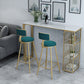 Nordic Bar Table Artificial Marble Top Pub Table with Cabinet for Dining Room Clearhalo 'Bar Furniture' 'Bar Tables' 'bar_tables' 'furn' 'furn_bar_tables' 'Furniture' 'furniture_bar_tables' 'Kitchen & Dining Furniture' 5002506