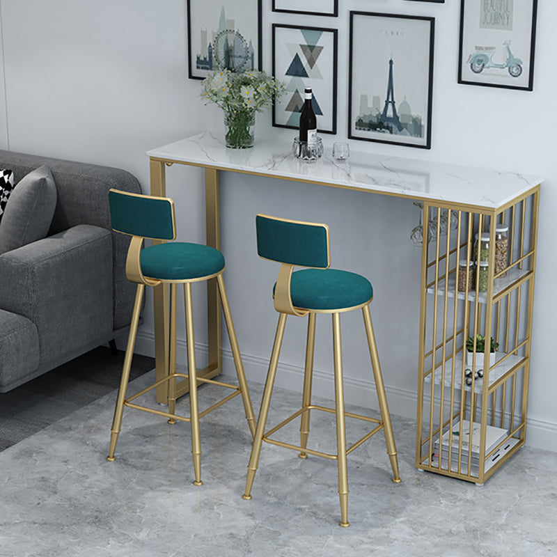 Nordic Bar Table Artificial Marble Top Pub Table with Cabinet for Dining Room Clearhalo 'Bar Furniture' 'Bar Tables' 'bar_tables' 'furn' 'furn_bar_tables' 'Furniture' 'furniture_bar_tables' 'Kitchen & Dining Furniture' 5002506