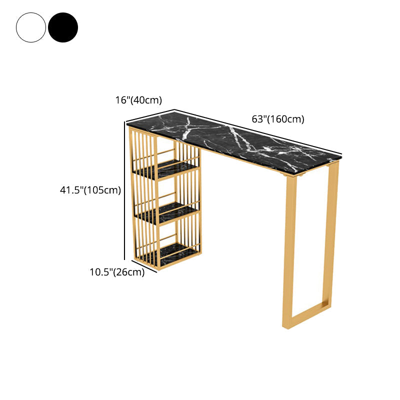 Nordic Bar Table Artificial Marble Top Pub Table with Cabinet for Dining Room Clearhalo 'Bar Furniture' 'Bar Tables' 'bar_tables' 'furn' 'furn_bar_tables' 'Furniture' 'furniture_bar_tables' 'Kitchen & Dining Furniture' 5002512
