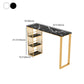 Nordic Bar Table Artificial Marble Top Pub Table with Cabinet for Dining Room Clearhalo 'Bar Furniture' 'Bar Tables' 'bar_tables' 'furn' 'furn_bar_tables' 'Furniture' 'furniture_bar_tables' 'Kitchen & Dining Furniture' 5002513