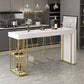 Dining Room Bistro Bar Height Cocktail Table Double pedestal Stone Counter Table Clearhalo 'Bar Furniture' 'Bar Tables' 'bar_tables' 'furn' 'furn_bar_tables' 'Furniture' 'furniture_bar_tables' 'Kitchen & Dining Furniture' 5002530