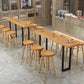 Solid Wood Bar Dining Table Rectangle Industrial Bar Table with Sled Base Clearhalo 'Bar Furniture' 'Bar Tables' 'bar_tables' 'furn' 'furn_bar_tables' 'Furniture' 'furniture_bar_tables' 'Kitchen & Dining Furniture' 5002584