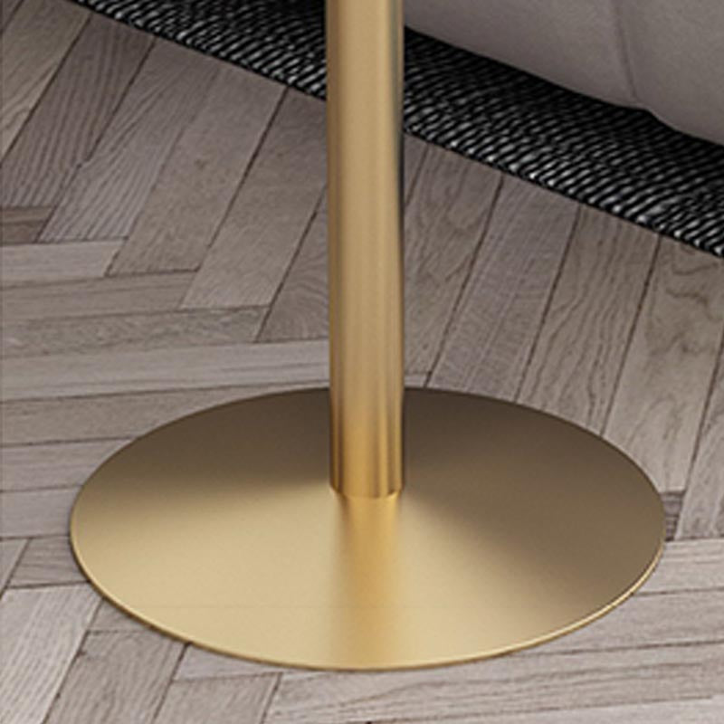 Glam Style Bar Table 42-inch Height Artificial Marble Top and Iron Pedestal Pub Table Clearhalo 'Bar Furniture' 'Bar Tables' 'bar_tables' 'furn' 'furn_bar_tables' 'Furniture' 'furniture_bar_tables' 'Kitchen & Dining Furniture' 5002601