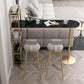 Glam Style Bar Table 42-inch Height Artificial Marble Top and Iron Pedestal Pub Table Clearhalo 'Bar Furniture' 'Bar Tables' 'bar_tables' 'furn' 'furn_bar_tables' 'Furniture' 'furniture_bar_tables' 'Kitchen & Dining Furniture' 5002604