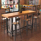 Wood Bar Table Traditional Luxury Rectangle Bar Table with Trestle Base 70.9"L x 15.7"W x 41.3"H Without Chairs Clearhalo 'Bar Furniture' 'Bar Tables' 'bar_tables' 'furn' 'furn_bar_tables' 'Furniture' 'furniture_bar_tables' 'Kitchen & Dining Furniture' 5002613