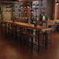 Wood Bar Table Traditional Luxury Rectangle Bar Table with Trestle Base Clearhalo 'Bar Furniture' 'Bar Tables' 'bar_tables' 'furn' 'furn_bar_tables' 'Furniture' 'furniture_bar_tables' 'Kitchen & Dining Furniture' 5002619