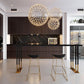Black Metal Trestle Bistro Bar Desk Rectangle Indoor Contemporary Bar Stool Table 70.9"L x 15.7"W x 41.3"H Without Chairs Clearhalo 'Bar Furniture' 'Bar Tables' 'bar_tables' 'furn' 'furn_bar_tables' 'Furniture' 'furniture_bar_tables' 'Kitchen & Dining Furniture' 5002639