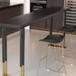 Black Metal Trestle Bistro Bar Desk Rectangle Indoor Contemporary Bar Stool Table Clearhalo 'Bar Furniture' 'Bar Tables' 'bar_tables' 'furn' 'furn_bar_tables' 'Furniture' 'furniture_bar_tables' 'Kitchen & Dining Furniture' 5002640