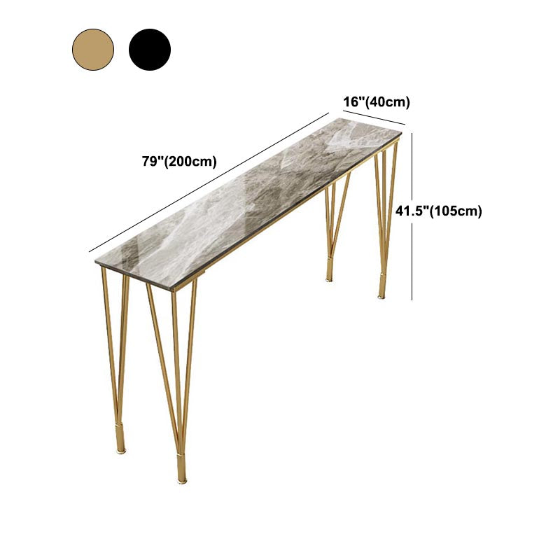 Rectangle Bar Dining Table Contemporary Bar Table with 4 Legs Clearhalo 'Bar Furniture' 'Bar Tables' 'bar_tables' 'furn' 'furn_bar_tables' 'Furniture' 'furniture_bar_tables' 'Kitchen & Dining Furniture' 5002669