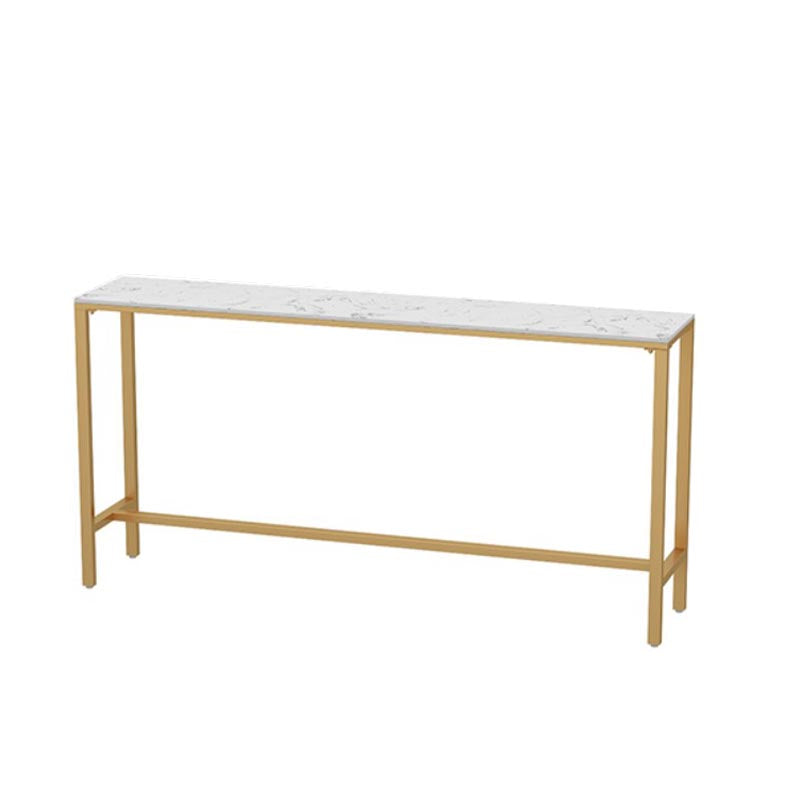 Artificial Marble Bar Table 42-inch Height Metal Base Bistro Table for Living Room Without Chairs Clearhalo 'Bar Furniture' 'Bar Tables' 'bar_tables' 'furn' 'furn_bar_tables' 'Furniture' 'furniture_bar_tables' 'Kitchen & Dining Furniture' 5002677