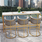 Artificial Marble Bar Table 42-inch Height Metal Base Bistro Table for Living Room Clearhalo 'Bar Furniture' 'Bar Tables' 'bar_tables' 'furn' 'furn_bar_tables' 'Furniture' 'furniture_bar_tables' 'Kitchen & Dining Furniture' 5002679