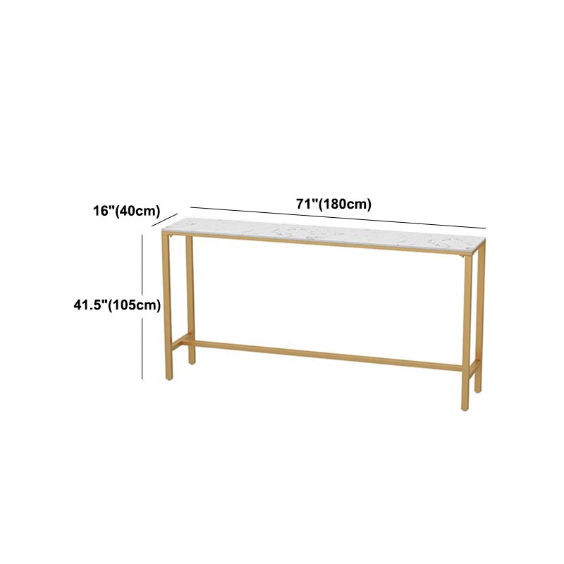 Artificial Marble Bar Table 42-inch Height Metal Base Bistro Table for Living Room Clearhalo 'Bar Furniture' 'Bar Tables' 'bar_tables' 'furn' 'furn_bar_tables' 'Furniture' 'furniture_bar_tables' 'Kitchen & Dining Furniture' 5002687