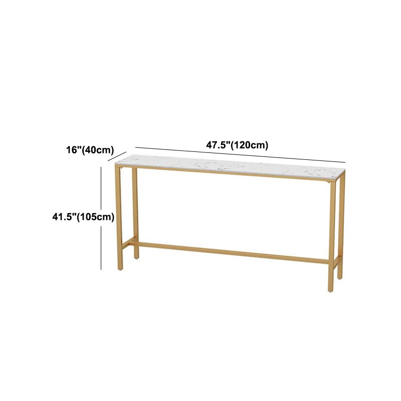 Artificial Marble Bar Table 42-inch Height Metal Base Bistro Table for Living Room Clearhalo 'Bar Furniture' 'Bar Tables' 'bar_tables' 'furn' 'furn_bar_tables' 'Furniture' 'furniture_bar_tables' 'Kitchen & Dining Furniture' 5002690
