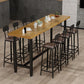 Wood Bar Table Traditional Luxury Rectangle Bar Dining Table with Trestle Base Clearhalo 'Bar Furniture' 'Bar Tables' 'bar_tables' 'furn' 'furn_bar_tables' 'Furniture' 'furniture_bar_tables' 'Kitchen & Dining Furniture' 5002699