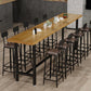 Wood Bar Table Traditional Luxury Rectangle Bar Dining Table with Trestle Base Clearhalo 'Bar Furniture' 'Bar Tables' 'bar_tables' 'furn' 'furn_bar_tables' 'Furniture' 'furniture_bar_tables' 'Kitchen & Dining Furniture' 5002700