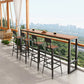 Wood Bar Dining Table Traditional Luxury Rectangle Bar Table with Trestle Base 94.5"L x 15.7"W x 41.3"H Black Without Chairs Clearhalo 'Bar Furniture' 'Bar Tables' 'bar_tables' 'furn' 'furn_bar_tables' 'Furniture' 'furniture_bar_tables' 'Kitchen & Dining Furniture' 5002720