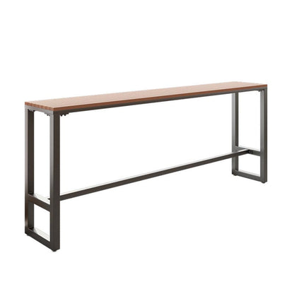 Wood Bar Dining Table Traditional Luxury Rectangle Bar Table with Trestle Base Black Without Chairs Clearhalo 'Bar Furniture' 'Bar Tables' 'bar_tables' 'furn' 'furn_bar_tables' 'Furniture' 'furniture_bar_tables' 'Kitchen & Dining Furniture' 5002724