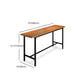 Pine Wood Bar Dining Table Brown Industrial Bar Dining Table with Trestle Base Clearhalo 'Bar Furniture' 'Bar Tables' 'bar_tables' 'furn' 'furn_bar_tables' 'Furniture' 'furniture_bar_tables' 'Kitchen & Dining Furniture' 5002752