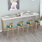 Contemporary Indoor Patio Bar Table Trestle Footrest Counter-height Pub Table Faux Marble Without Chairs Clearhalo 'Bar Furniture' 'Bar Tables' 'bar_tables' 'furn' 'furn_bar_tables' 'Furniture' 'furniture_bar_tables' 'Kitchen & Dining Furniture' 5002753