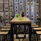 Pine Wood Bar Table Industrial Bar Dining Table with Sled Base in Black 63"L x 15.7"W x 41.3"H Without Chairs Clearhalo 'Bar Furniture' 'Bar Tables' 'bar_tables' 'furn' 'furn_bar_tables' 'Furniture' 'furniture_bar_tables' 'Kitchen & Dining Furniture' 5002781