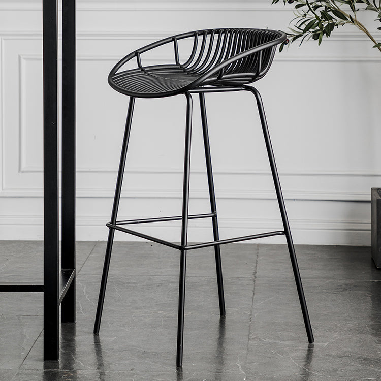 Modern Style Bar Stool Metal Counter Bar Stool with Metal Legs for Home Clearhalo 'Bar Furniture' 'Bar Stools' 'bar_stools' 'furn' 'furn_bar_stools' 'Furniture' 'furniture_bar_stools' 'Kitchen & Dining Furniture' 5002795