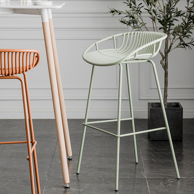 Modern Style Bar Stool Metal Counter Bar Stool with Metal Legs for Home Clearhalo 'Bar Furniture' 'Bar Stools' 'bar_stools' 'furn' 'furn_bar_stools' 'Furniture' 'furniture_bar_stools' 'Kitchen & Dining Furniture' 5002797