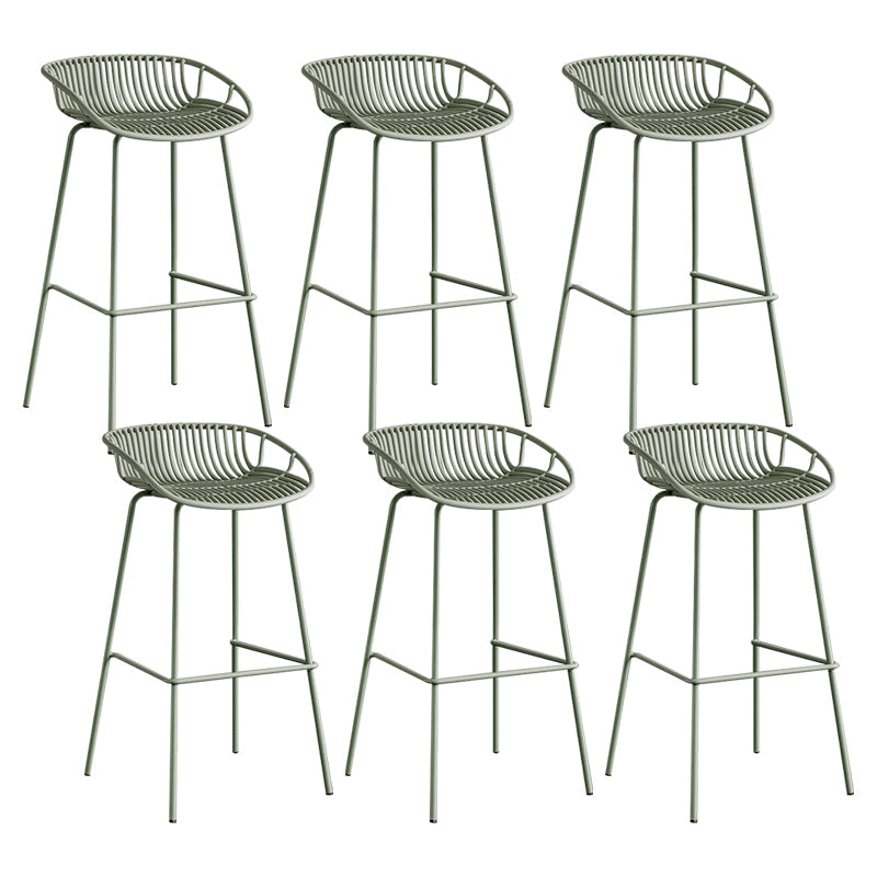 Modern Style Bar Stool Metal Counter Bar Stool with Metal Legs for Home Clearhalo 'Bar Furniture' 'Bar Stools' 'bar_stools' 'furn' 'furn_bar_stools' 'Furniture' 'furniture_bar_stools' 'Kitchen & Dining Furniture' 5002799