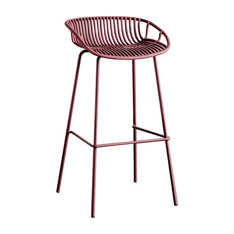 Modern Style Bar Stool Metal Counter Bar Stool with Metal Legs for Home Clearhalo 'Bar Furniture' 'Bar Stools' 'bar_stools' 'furn' 'furn_bar_stools' 'Furniture' 'furniture_bar_stools' 'Kitchen & Dining Furniture' 5002804