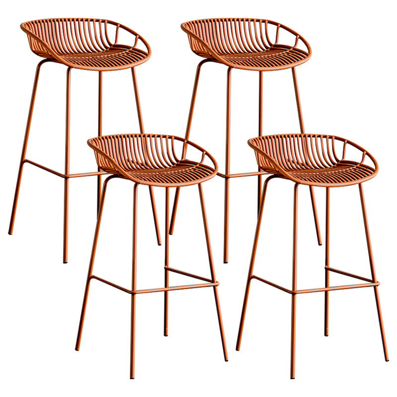 Modern Style Bar Stool Metal Counter Bar Stool with Metal Legs for Home Clearhalo 'Bar Furniture' 'Bar Stools' 'bar_stools' 'furn' 'furn_bar_stools' 'Furniture' 'furniture_bar_stools' 'Kitchen & Dining Furniture' 5002805