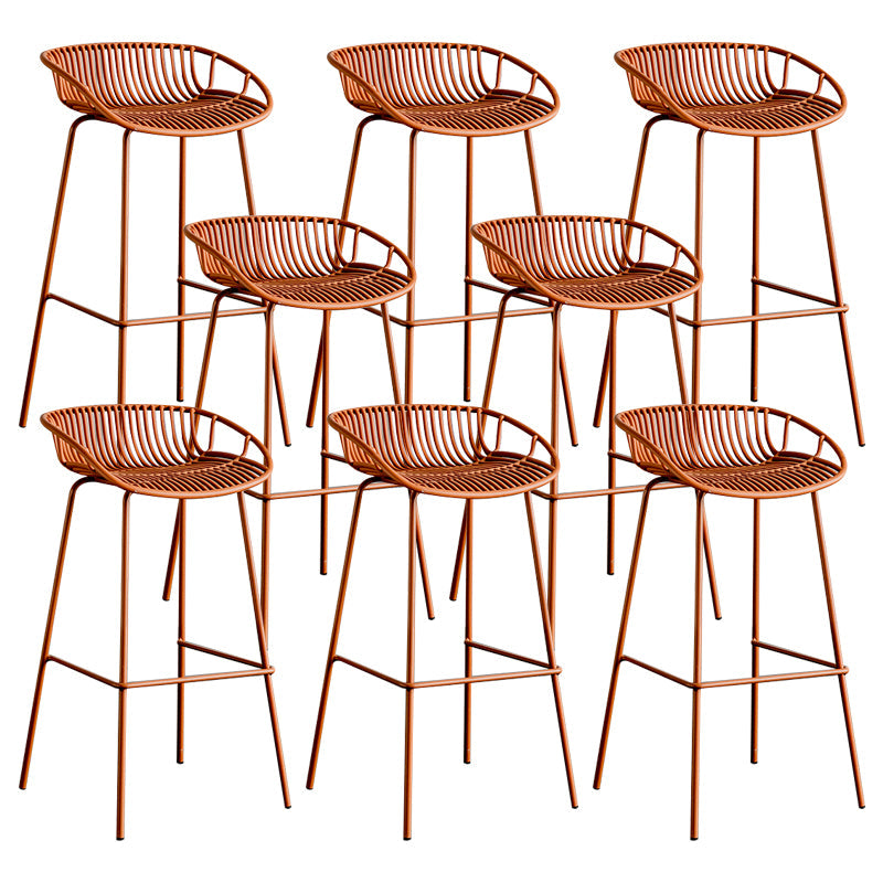 Modern Style Bar Stool Metal Counter Bar Stool with Metal Legs for Home Clearhalo 'Bar Furniture' 'Bar Stools' 'bar_stools' 'furn' 'furn_bar_stools' 'Furniture' 'furniture_bar_stools' 'Kitchen & Dining Furniture' 5002809