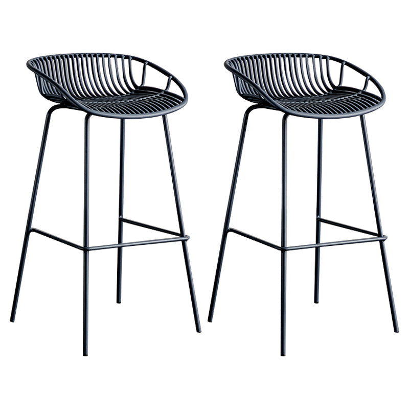 Modern Style Bar Stool Metal Counter Bar Stool with Metal Legs for Home Clearhalo 'Bar Furniture' 'Bar Stools' 'bar_stools' 'furn' 'furn_bar_stools' 'Furniture' 'furniture_bar_stools' 'Kitchen & Dining Furniture' 5002811