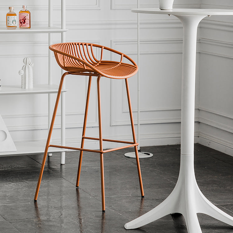 Modern Style Bar Stool Metal Counter Bar Stool with Metal Legs for Home Clearhalo 'Bar Furniture' 'Bar Stools' 'bar_stools' 'furn' 'furn_bar_stools' 'Furniture' 'furniture_bar_stools' 'Kitchen & Dining Furniture' 5002814