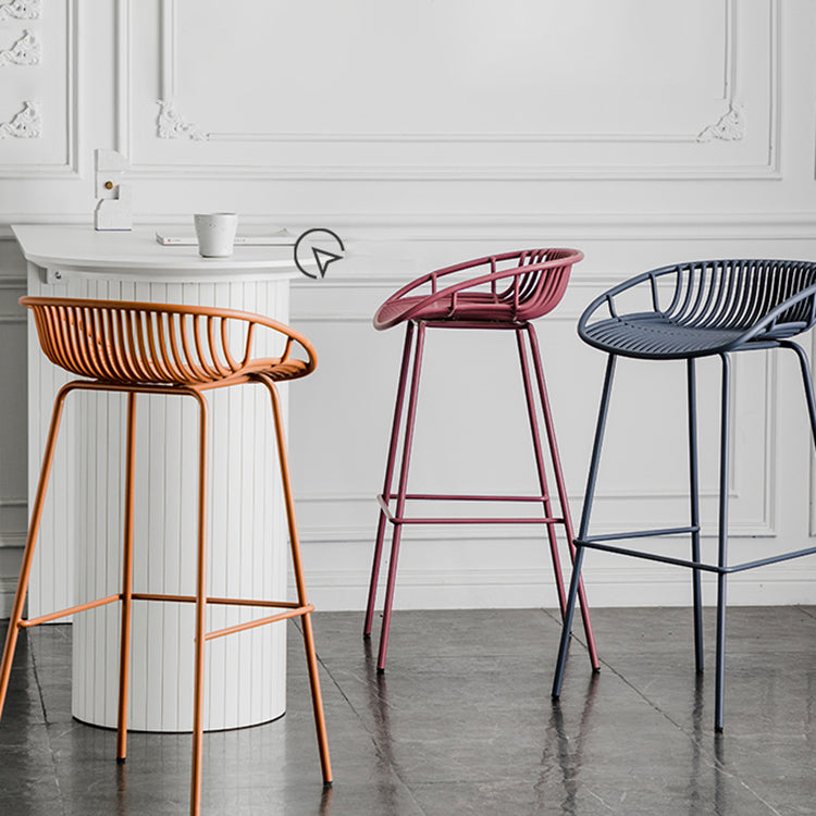 Modern Style Bar Stool Metal Counter Bar Stool with Metal Legs for Home Clearhalo 'Bar Furniture' 'Bar Stools' 'bar_stools' 'furn' 'furn_bar_stools' 'Furniture' 'furniture_bar_stools' 'Kitchen & Dining Furniture' 5002815