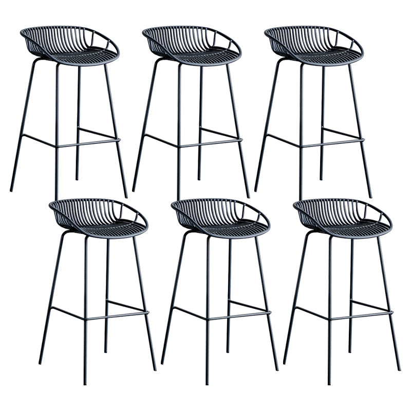 Modern Style Bar Stool Metal Counter Bar Stool with Metal Legs for Home Clearhalo 'Bar Furniture' 'Bar Stools' 'bar_stools' 'furn' 'furn_bar_stools' 'Furniture' 'furniture_bar_stools' 'Kitchen & Dining Furniture' 5002816