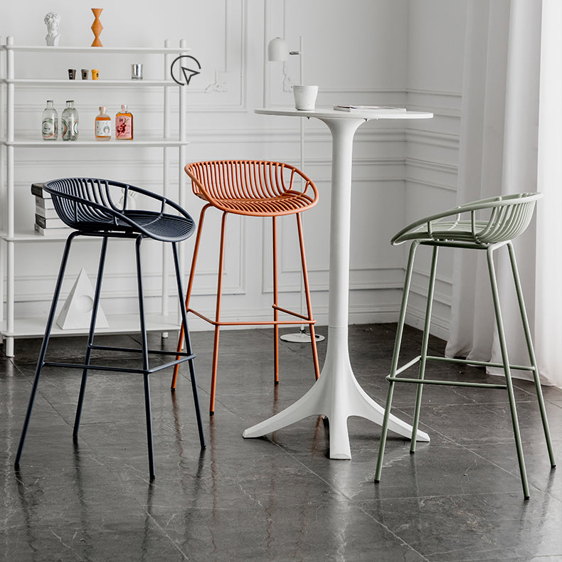Modern Style Bar Stool Metal Counter Bar Stool with Metal Legs for Home Clearhalo 'Bar Furniture' 'Bar Stools' 'bar_stools' 'furn' 'furn_bar_stools' 'Furniture' 'furniture_bar_stools' 'Kitchen & Dining Furniture' 5002817