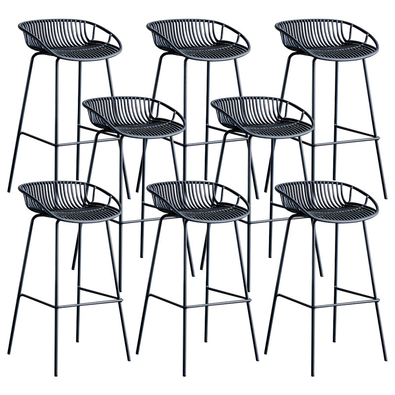Modern Style Bar Stool Metal Counter Bar Stool with Metal Legs for Home Clearhalo 'Bar Furniture' 'Bar Stools' 'bar_stools' 'furn' 'furn_bar_stools' 'Furniture' 'furniture_bar_stools' 'Kitchen & Dining Furniture' 5002818