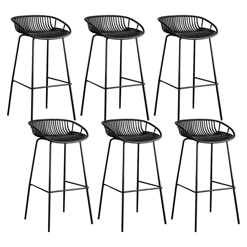 Modern Style Bar Stool Metal Counter Bar Stool with Metal Legs for Home Clearhalo 'Bar Furniture' 'Bar Stools' 'bar_stools' 'furn' 'furn_bar_stools' 'Furniture' 'furniture_bar_stools' 'Kitchen & Dining Furniture' 5002821