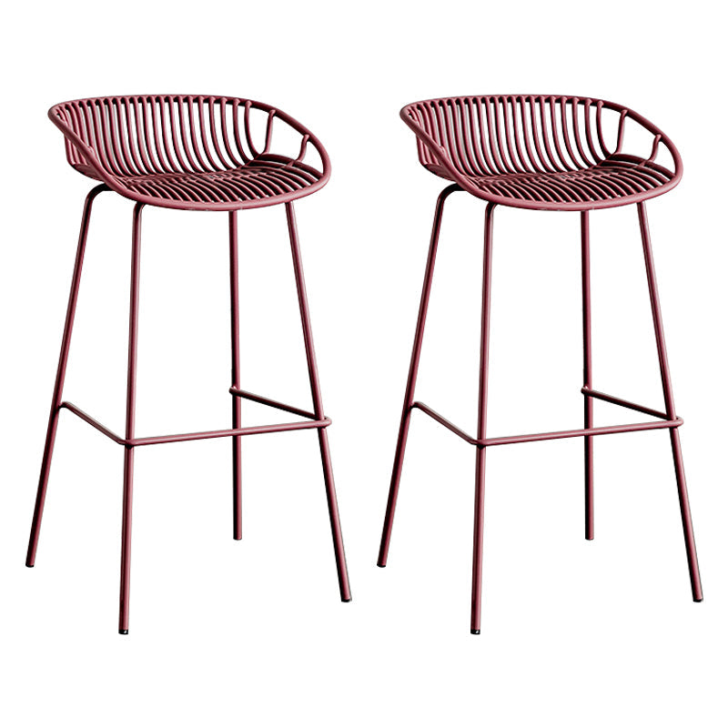 Modern Style Bar Stool Metal Counter Bar Stool with Metal Legs for Home Clearhalo 'Bar Furniture' 'Bar Stools' 'bar_stools' 'furn' 'furn_bar_stools' 'Furniture' 'furniture_bar_stools' 'Kitchen & Dining Furniture' 5002823