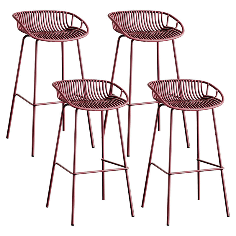 Modern Style Bar Stool Metal Counter Bar Stool with Metal Legs for Home Clearhalo 'Bar Furniture' 'Bar Stools' 'bar_stools' 'furn' 'furn_bar_stools' 'Furniture' 'furniture_bar_stools' 'Kitchen & Dining Furniture' 5002824