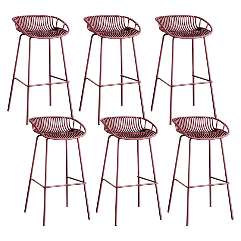 Modern Style Bar Stool Metal Counter Bar Stool with Metal Legs for Home Clearhalo 'Bar Furniture' 'Bar Stools' 'bar_stools' 'furn' 'furn_bar_stools' 'Furniture' 'furniture_bar_stools' 'Kitchen & Dining Furniture' 5002825