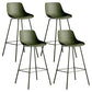 Modern Style Bar-stool Plastic Counter Bar Stool with Metal Legs Blackish Green 4 Piece Set Clearhalo 'Bar Furniture' 'Bar Stools' 'bar_stools' 'furn' 'furn_bar_stools' 'Furniture' 'furniture_bar_stools' 'Kitchen & Dining Furniture' 5002830